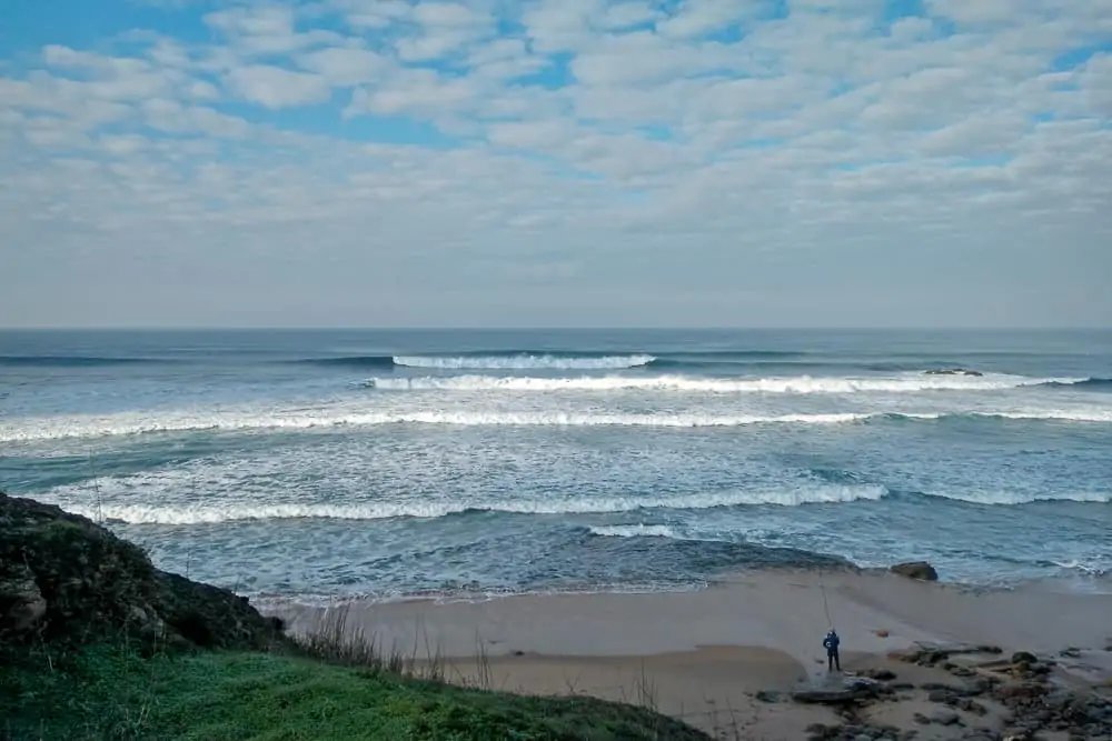 Early morning conditions at the surf spot Matadouro
