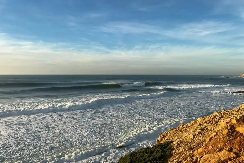 The surf spot Reef in Ericeira offering great righthand tubes