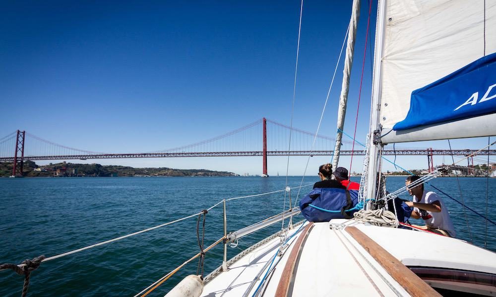 Sailing on the Tagus river in Lisbon is simply amazing