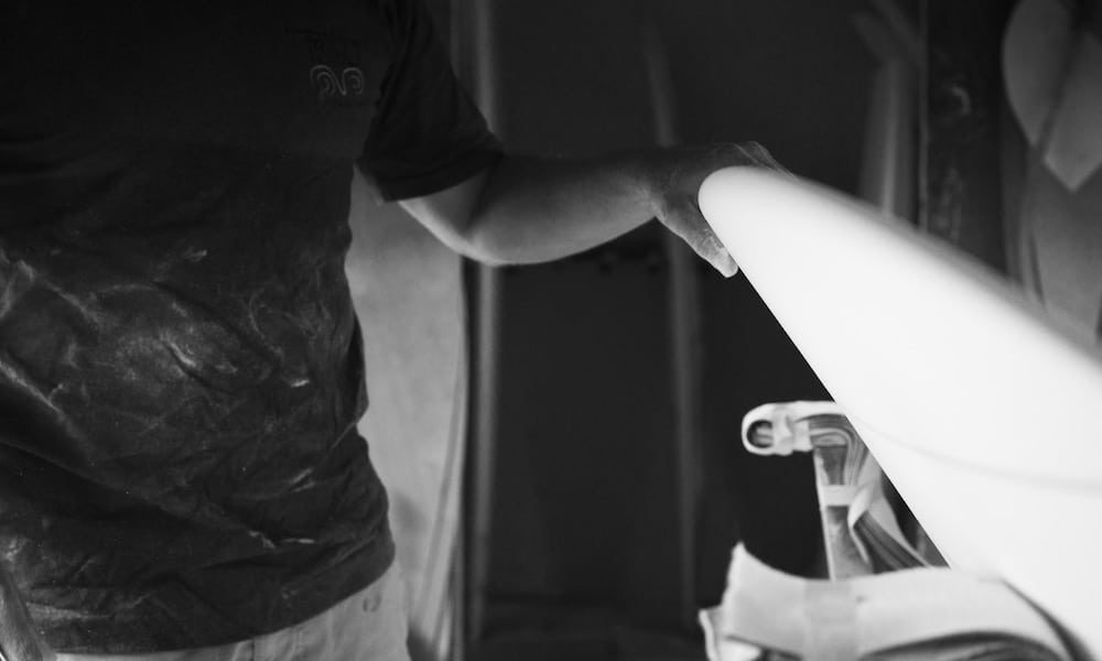 A local surfboard shaper in action